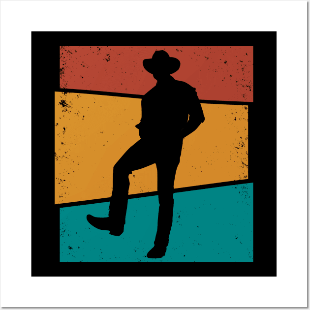 Retro Line Dancing I Country I Line Dance Wall Art by Shirtjaeger